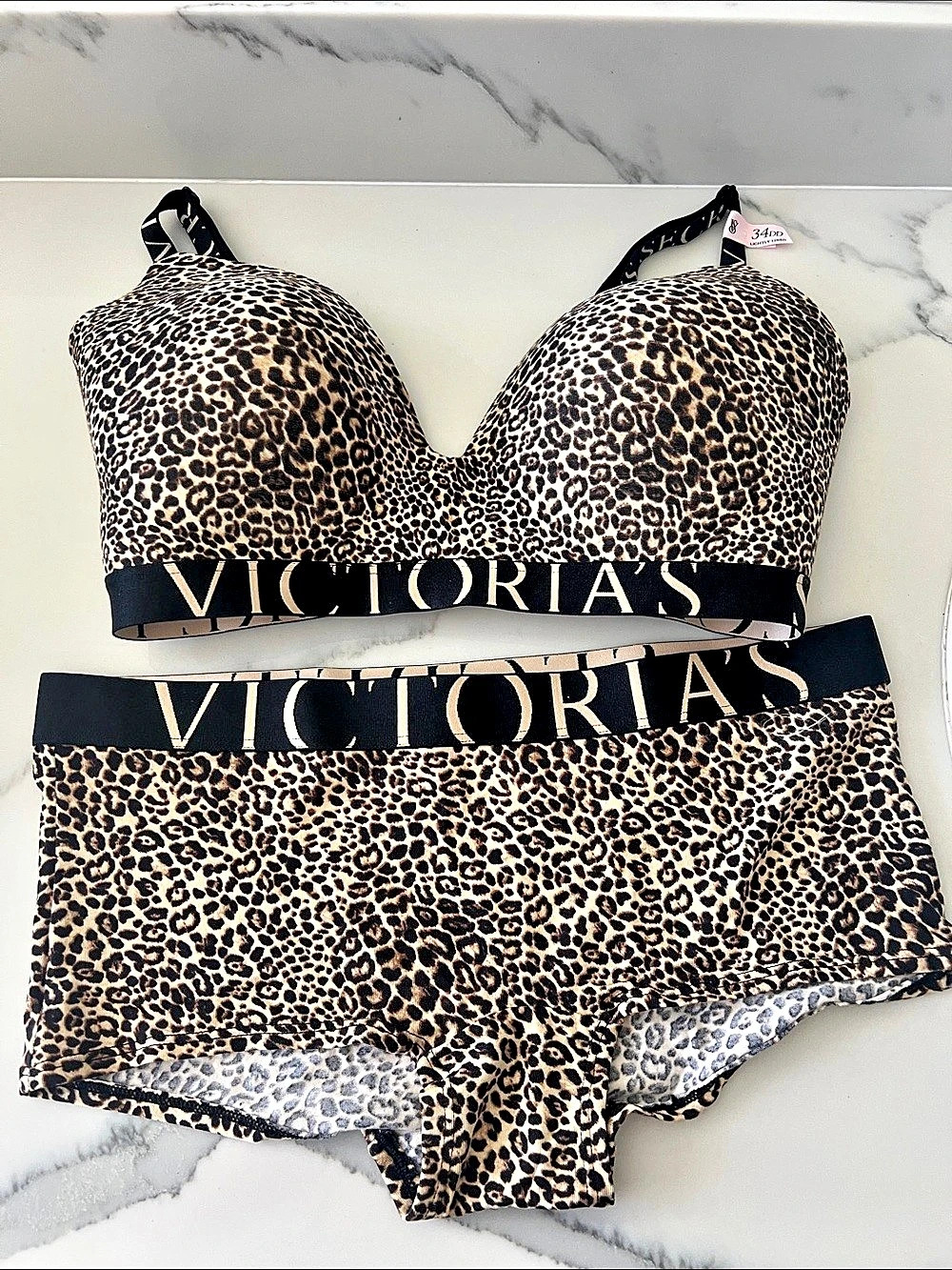 Victoria's Secret Leopard Print Bra & Panty Set